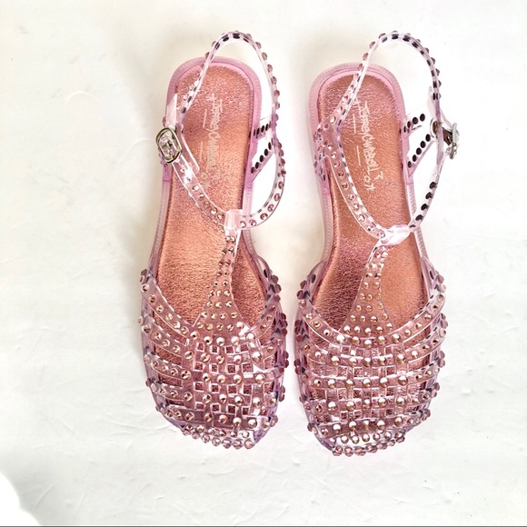 Jeffrey Campbell Pink Time Travel Jelly Sandals - Picture 4 of 8